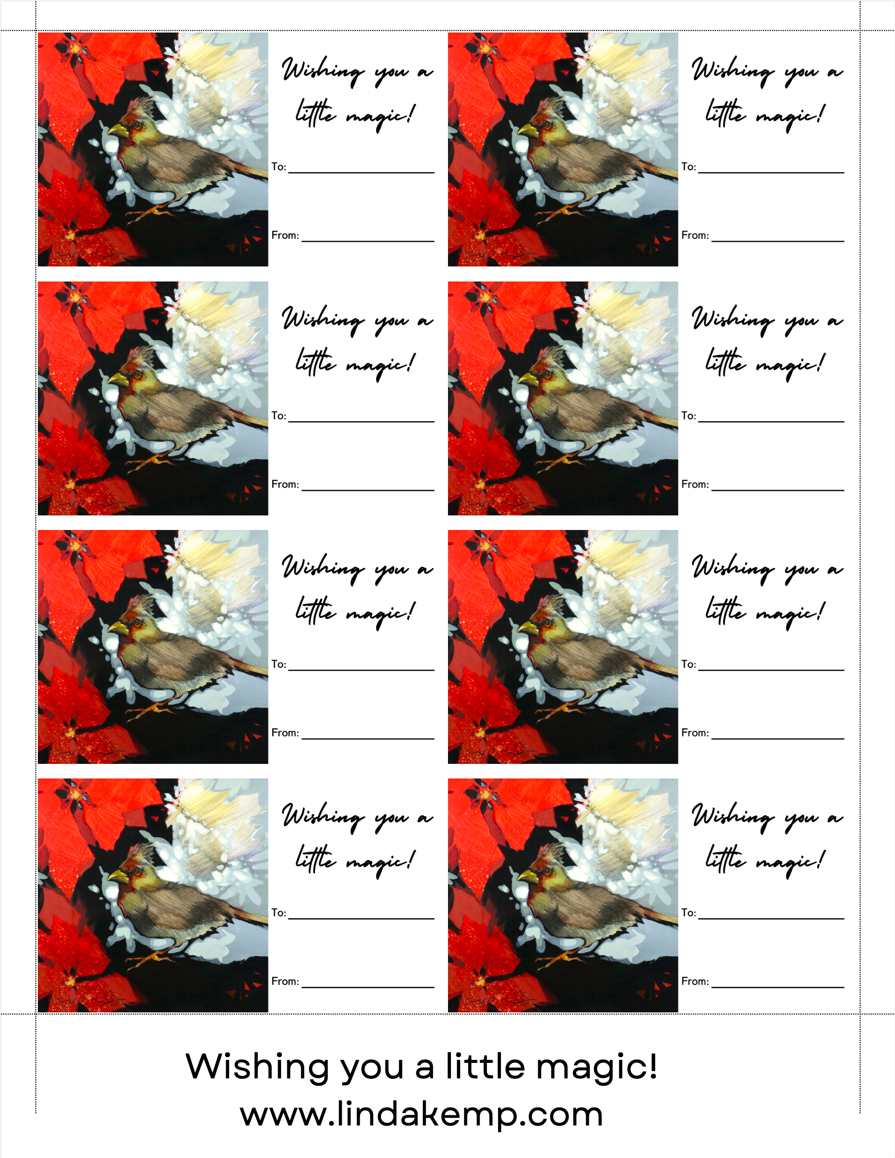 Cardinal Gift Tags - Free Download